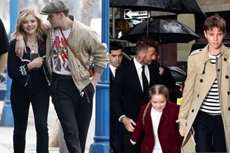 贝克汉姆现时装周 一家子颜值超高