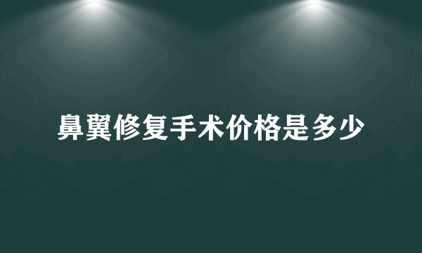 鼻翼修复手术价格是多少