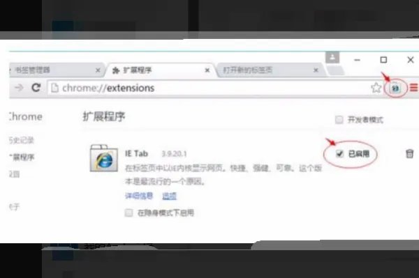 谷歌浏览器chrome怎样转换成IE内核？