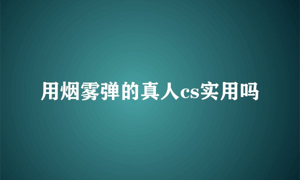 用烟雾弹的真人cs实用吗
