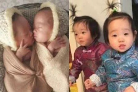 杨云晒女儿懵懂照      子女双全凑好字