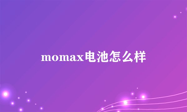 momax电池怎么样