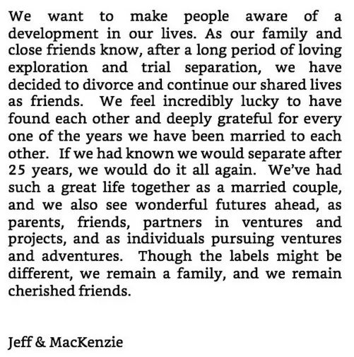 亚马逊CEO离婚是怎么回事 详解亚马逊CEO离婚