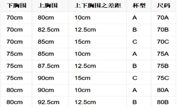 34的胸围是多大的？