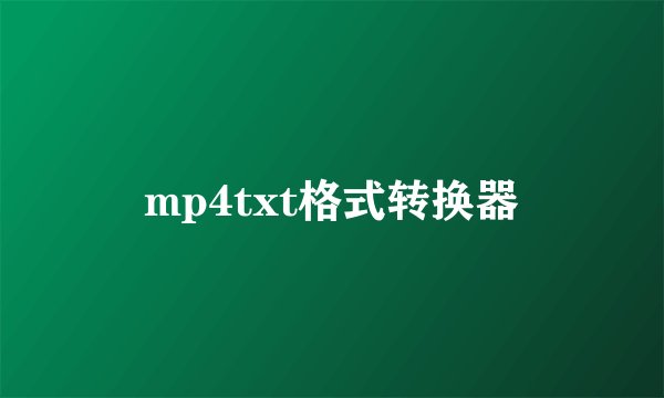mp4txt格式转换器