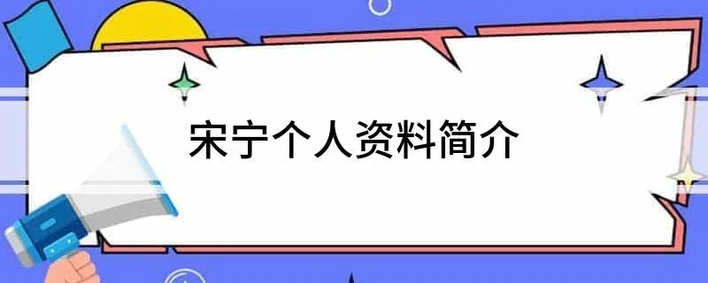 宋宁个人资料简介