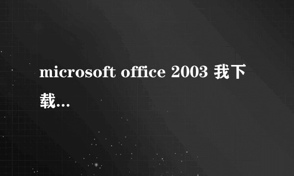 microsoft office 2003 我下载安装了,但安装完就找不到了,界面没有,怎摸办啊???