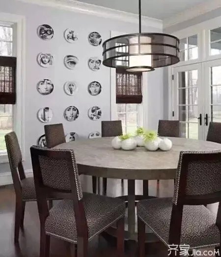 盘子装饰墙面 效果一样棒棒哒