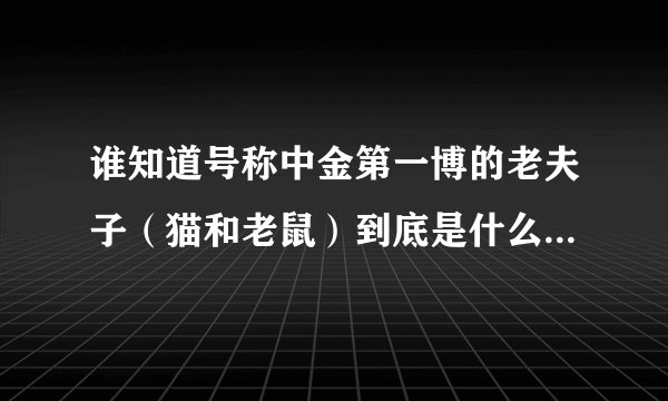 谁知道号称中金第一博的老夫子（猫和老鼠）到底是什么人？股票操作水平到底咋样？