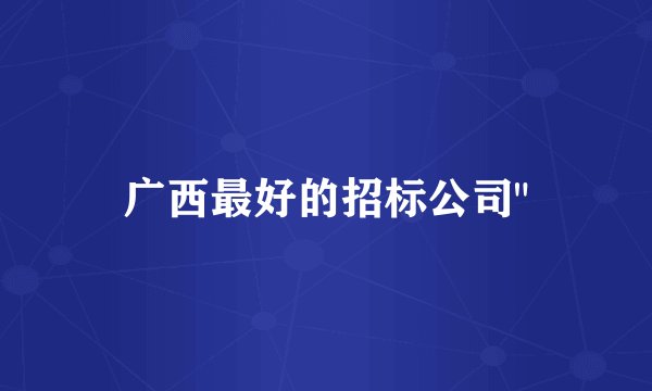 广西最好的招标公司