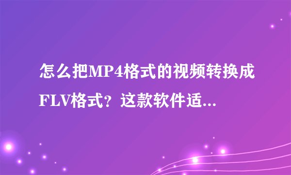 怎么把MP4格式的视频转换成FLV格式？这款软件适合我们使用