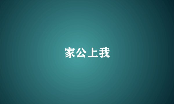 家公上我