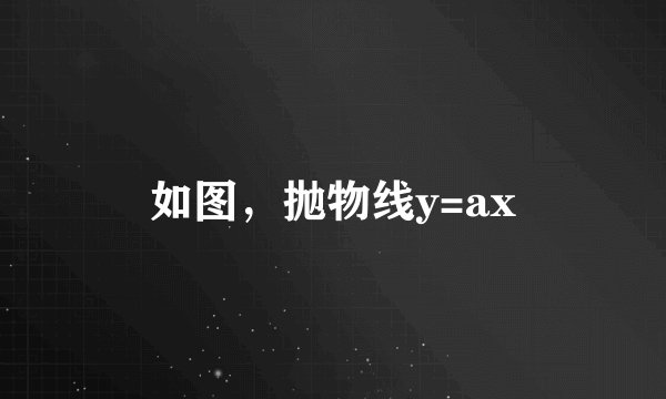 如图，抛物线y=ax