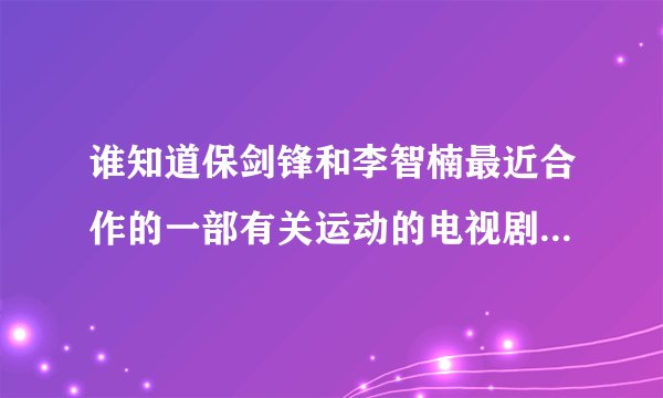 谁知道保剑锋和李智楠最近合作的一部有关运动的电视剧叫......?