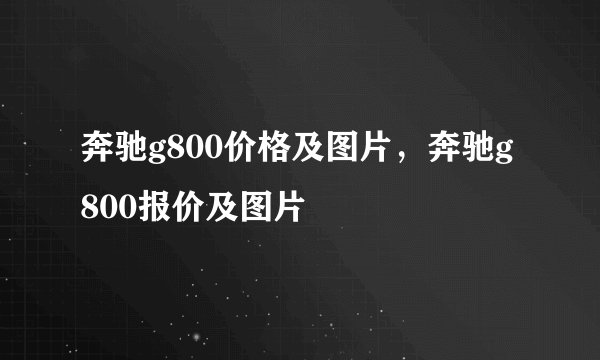 奔驰g800价格及图片，奔驰g800报价及图片
