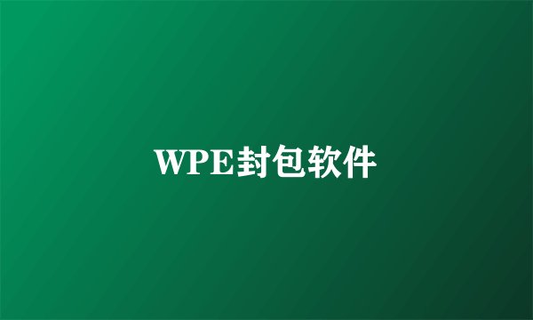 WPE封包软件