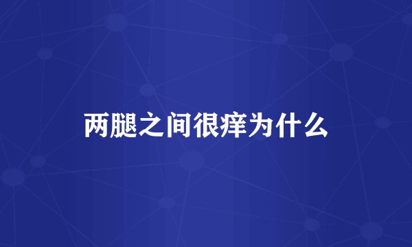 两腿之间很痒为什么
