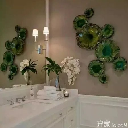 盘子装饰墙面 效果一样棒棒哒