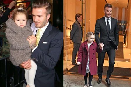 贝克汉姆现时装周 一家子颜值超高