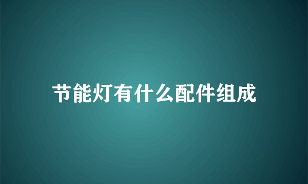 节能灯有什么配件组成