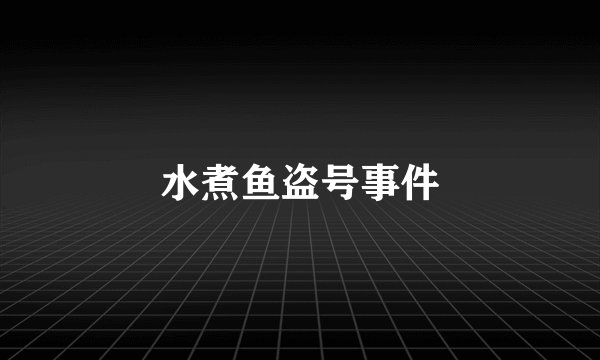 水煮鱼盗号事件