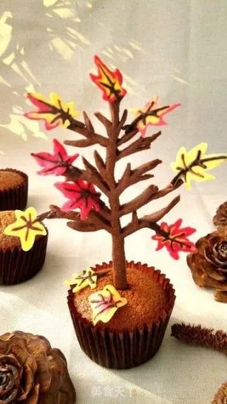 盆栽枫树杯蛋糕