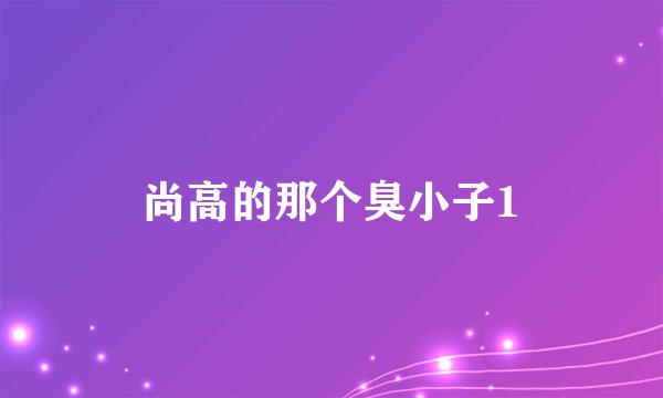 尚高的那个臭小子1