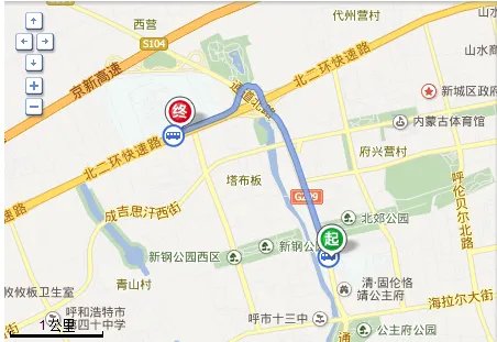 呼和浩特民族学院和内蒙古财经离的有多远