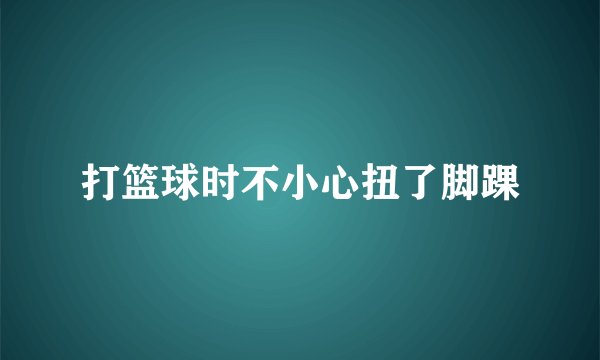打篮球时不小心扭了脚踝
