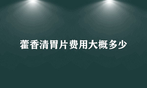 藿香清胃片费用大概多少